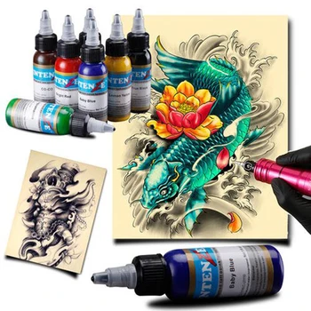 

Tattoo Inks 14 Colors 30ml/bottle Tatto Pigment Inks Set For Body Tattoo Art Kit Eyebrows body makeup ink