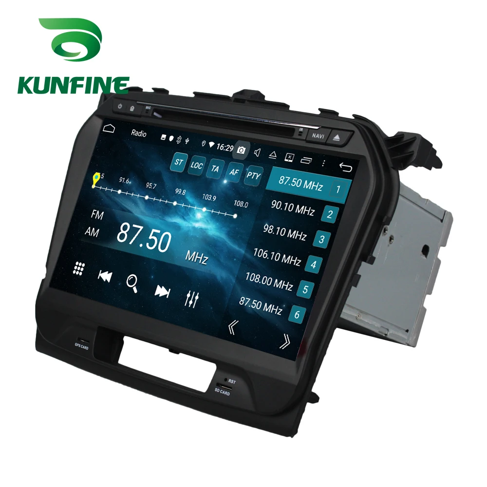 Discount KUNFINE Android 9.0 Octa Core 4GB RAM 64GB Rom Car DVD GPS Multimedia Player Car Stereo for SUZUKI Vitara 2015 Radio Headunit 4