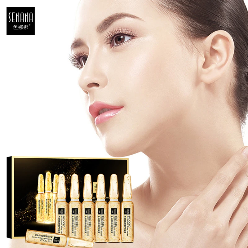 SENANA 24k Gold Hyaluronic Acid Face Serum Anti Aging Essence Moisturizing Whitening Smoothing Nicotinamide Ampoule Skin 2