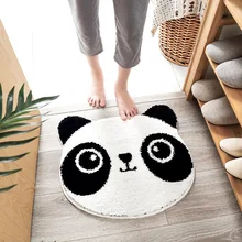 Нескользящий прочный коврик с милой пандой для входной двери, спальни, ванной, кухни, декоративный внутренний ковер, напольный коврик