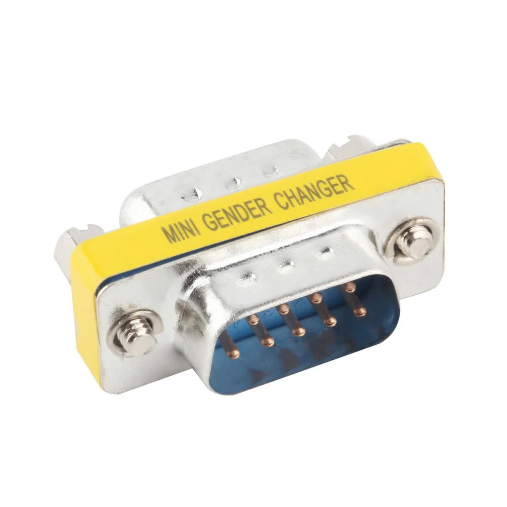 

1pcs 9 Pin RS-232 DB9 Male to Male Serial Cable Gender Changer Coupler Adapter Hot Worldwide 2020 New