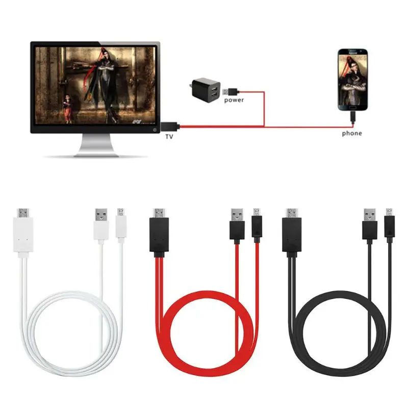Микро-usb на 1080P ТВ монитор зеркальный конвертер кабель адаптер Шнур