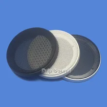 Для " дюймовый автомобильный аудио динамик преобразования чистая крышка декоративная металлическая позолоченная цепь решетка сетки 106 мм черный/белый/серебристый