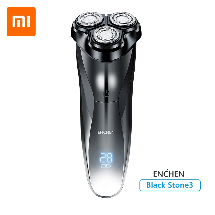 Электробритва Xiaomi ENCHEN BlackStone 3 3D с тройным лезвием, плавающий триммер для мытья всего тела, бороды, триммера, зарядка через usb type-C - Цвет: BlackStone 3