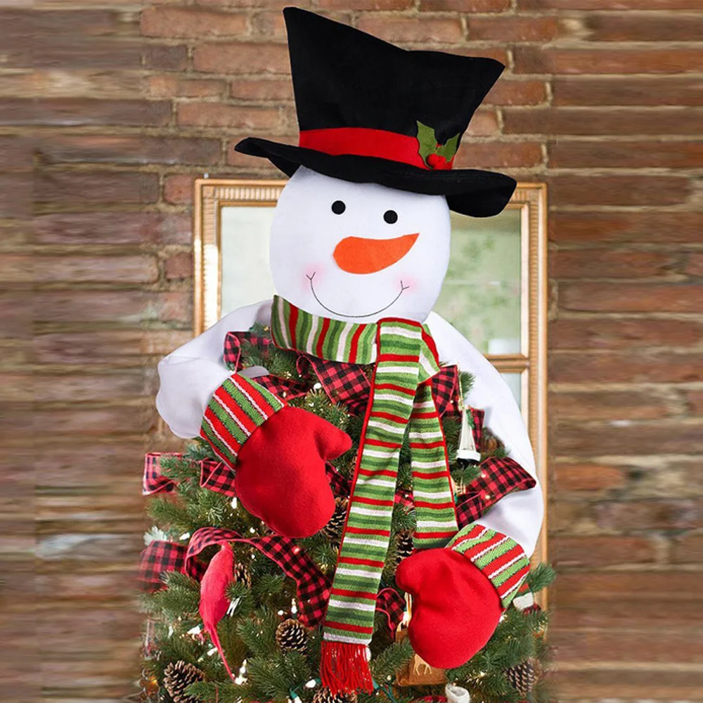 

Tree Decoration Christmas Tree Topper Snowman For Party Holiday Ornament
