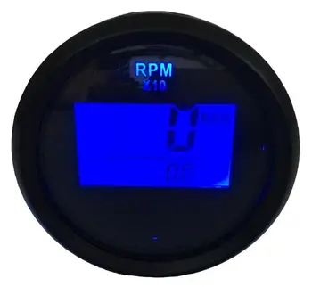 

1pc Blue Backlight Tachometer Gauges 52mm 0-9900 Rec Counters for Auto Boat Agricultural Machinery Engines Generating Units