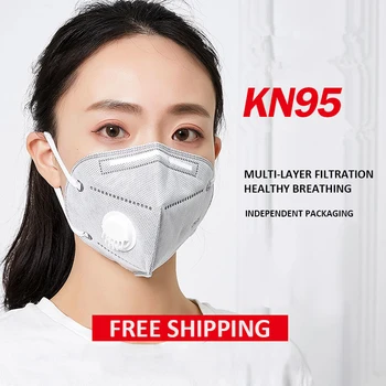 

Dustproof Reuseable Mascarillas Masque Face Mouth Mask KN95 Face Mask With Air Valve filter For Adult