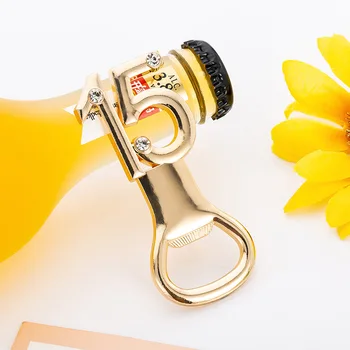 

20PCS/LOT Wedding Aniversary Party Souvenirs Guests 15th birthday gifts gold 15 beer bottle opener