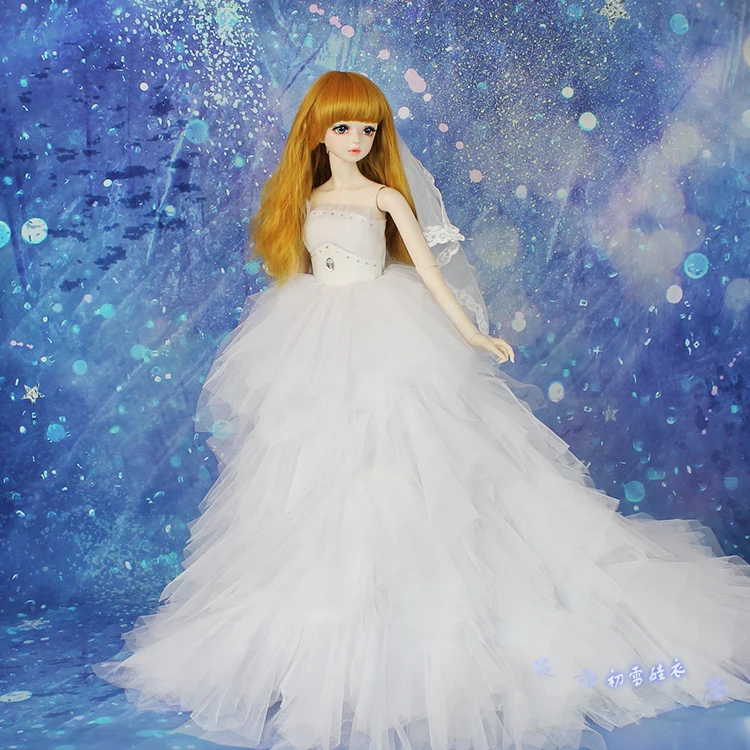 1/4 1/3 BJD аксессуары для одежды Кукольное свадебное платье для BJD/SD MSD SD16 EID женщины, не включая куклы, обувь, парик и другие E2535