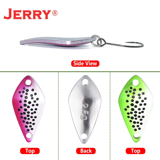 Jerry Aquariu 2.5g 3.5g 5gTrout Spoon Kit UV Colors Spinner Bait