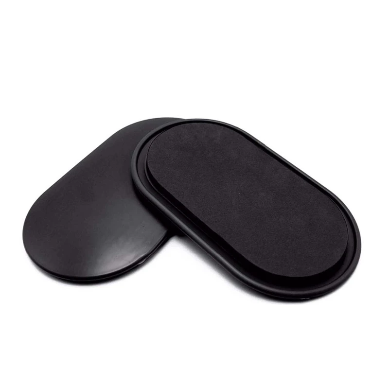 

1 Pair Fitness Gliding Discs Core Slider With Covers Whole-Body Workout Coordination Training Home Gym Exercise Equipment Black