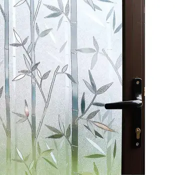 

Static Cling Window Film,Privacy Door Film,Decorative Glass Film,Bamboo/Removable/Stained Glass/Anti UV for Home Office Decor