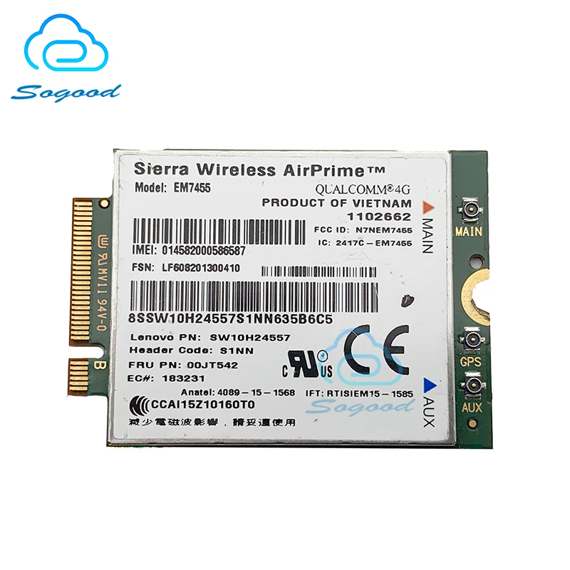 Беспроводная плата Sierra Wireless EM7455 FDD/TDD LTE 4G WWAN Gobi6000 Qualcomm для Thinkpad T460 T460p L460 L560 Yoga 260 P40