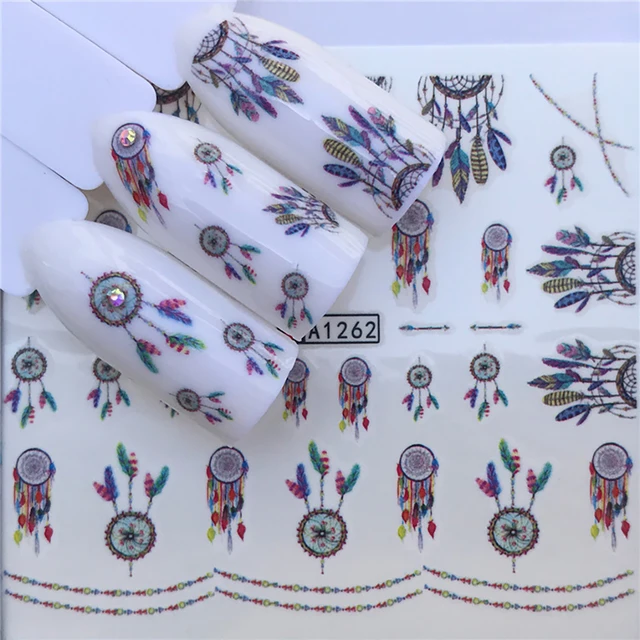 Nail Stickers Sliders For Nails Winter Sticker Elk Figure Nail Art Decorations Wolf Animal Transfer Watermark Water Slider A1262