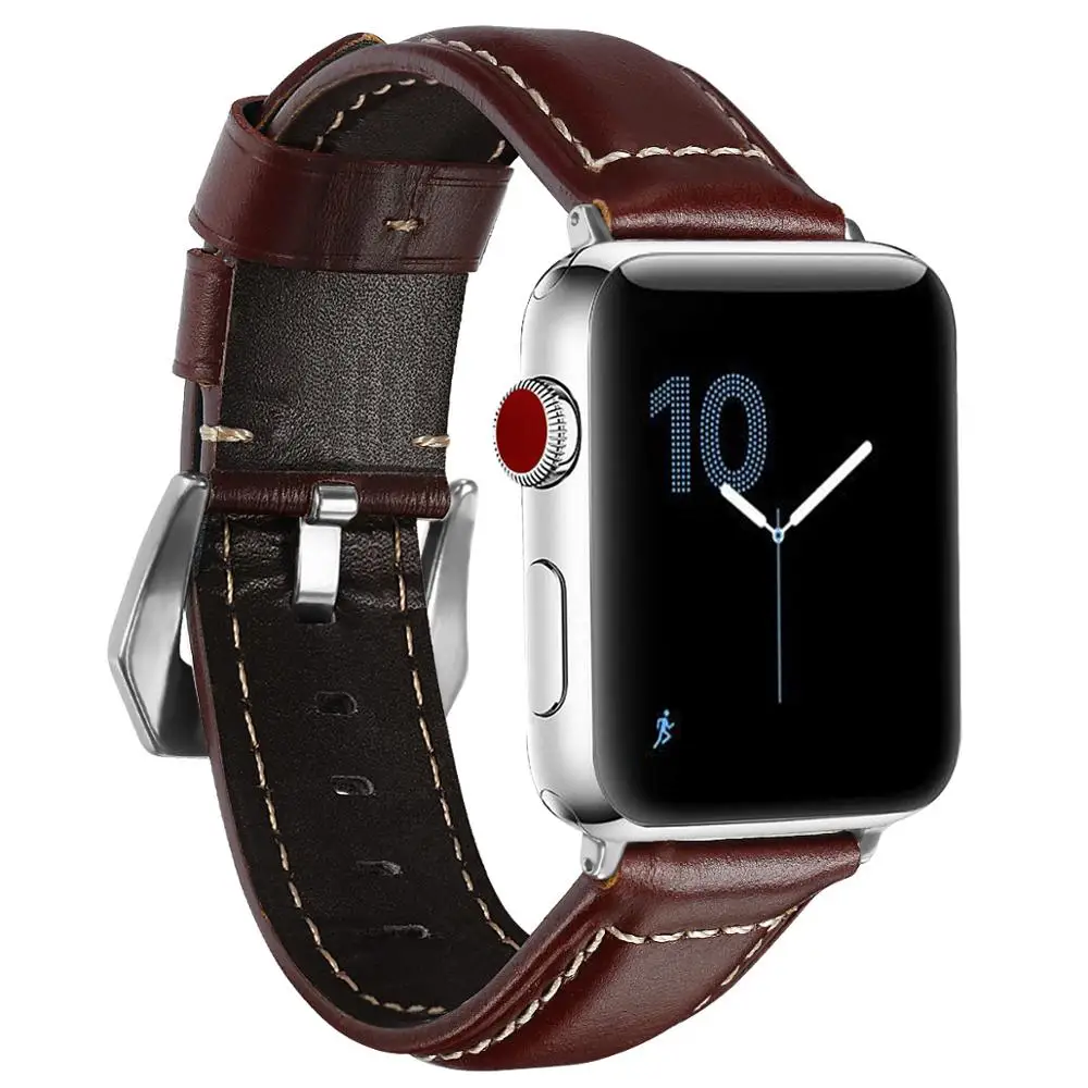 Ремешок Correa для Apple Watch 4, 5, ремешок 40 мм, 44 мм, кожаный ремешок для iwatch, ремешок для часов серии 5, 4, 3, 2, ремешок 38, 42 мм