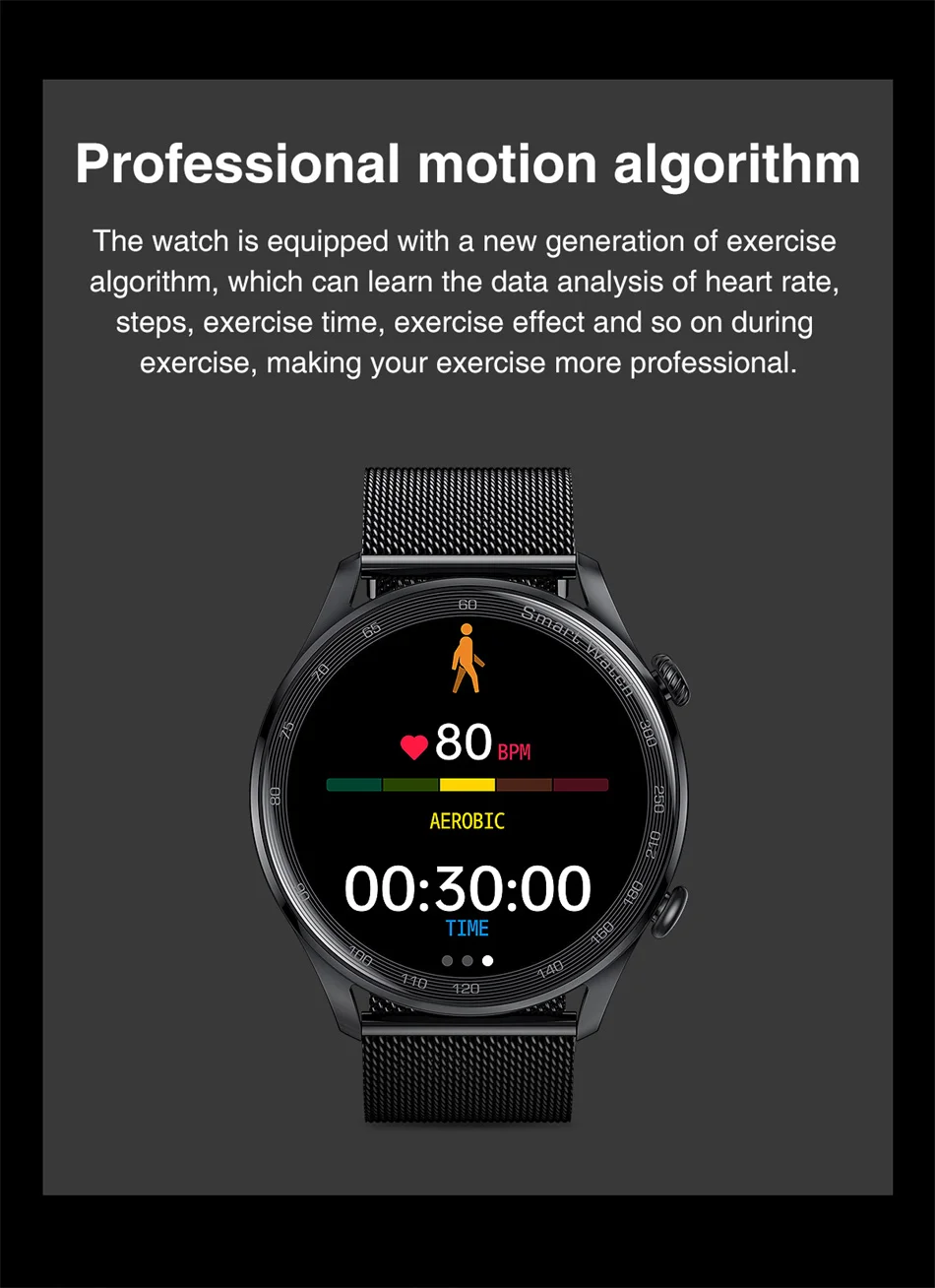 2022 New Bluetooth Call Smart Watch Men Women Heart Rate Monitor Fitness Tracker Music Player 1.36Inch 390*390 HD Smartwatch+Box
