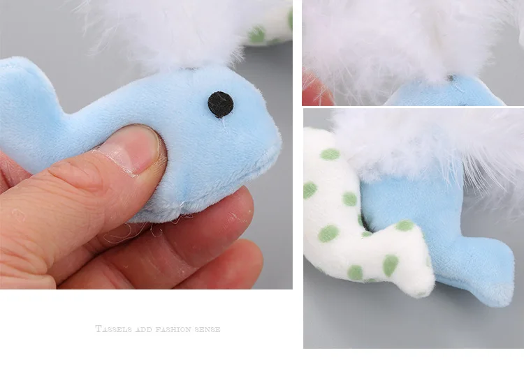 Catnip Cute And Soft Whale Toy Feather Plush Pet Catmint Toy Plush Whale Soft Doll Children Girls Doll Home Decoration