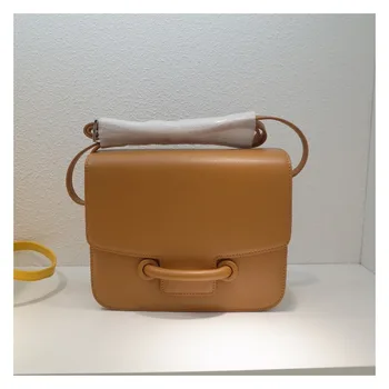 

2020 New Small Square Women's Messenger Small Cowhide Real Leather Bag Luxury Handbags Women Bags Designer