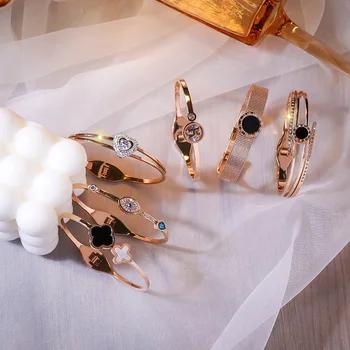 

30 Pcs/lot fashion women classical stainless steel bangles lot luxury women bangles jewelry wholesale 1030-29