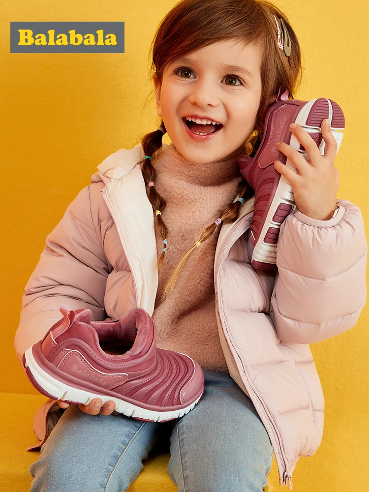 Balabala/детская обувь для мальчиков и девочек; кроссовки с гусеницами для маленьких девочек; Осенняя детская спортивная обувь; дышащие кроссовки