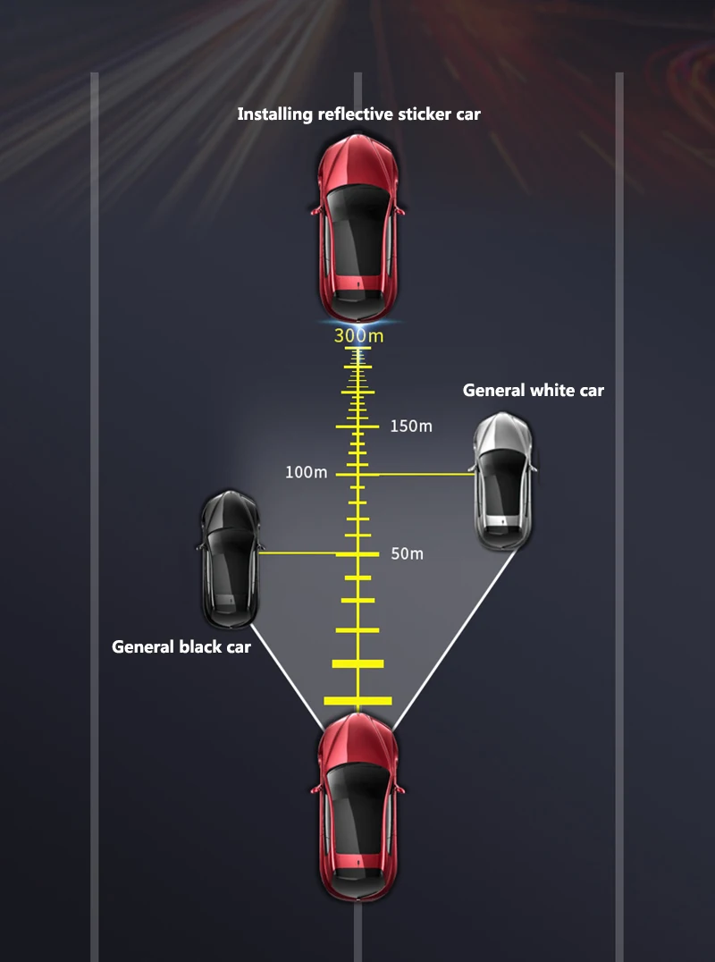 Автомобильные отражающие наклейки бесследная лента для VW hyundai Toyota Nissan Audi Skoda Renault Opel Лада Chevrolet BMW автомобильные аксессуары