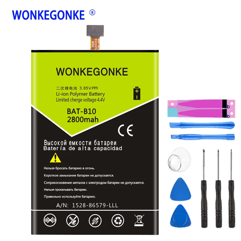 WONKEGONKE для acer BAT-B10 Liquid Jade Plus S55 литий-полимерные аккумуляторы Bateria | Мобильные