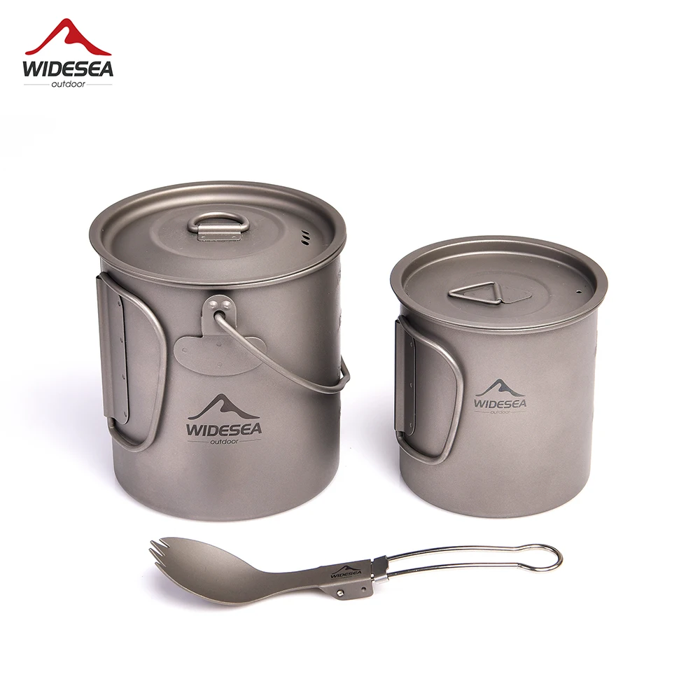 WideseaUltralightTitaniumCampingCookwareSetOutdoorKitchen