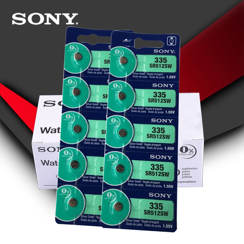 50pc Sony 100% Original 335 SR512SW 1.55V Silver Oxide Button Cell Coin  Battery MADE IN JAPAN|Button Cell Batteries| - AliExpress