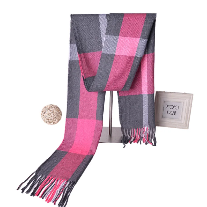 Style 4 Fashion New Autumn and Winter Men and Women Europe and America Imitation Cashmere British Lattice Tassel Scarf Winter Warm - Цвет: Style 4