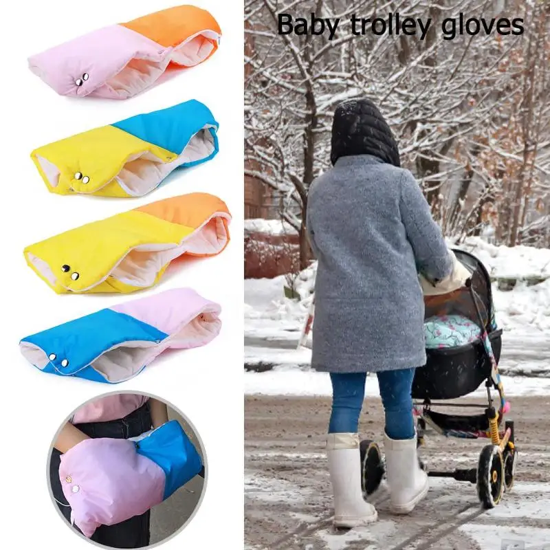 Warme/зимние варежки на коляску для новорожденного ребенка, ветрозащитные перчатки, уличные водонепроницаемые флисовые детские варежки, аксессуары