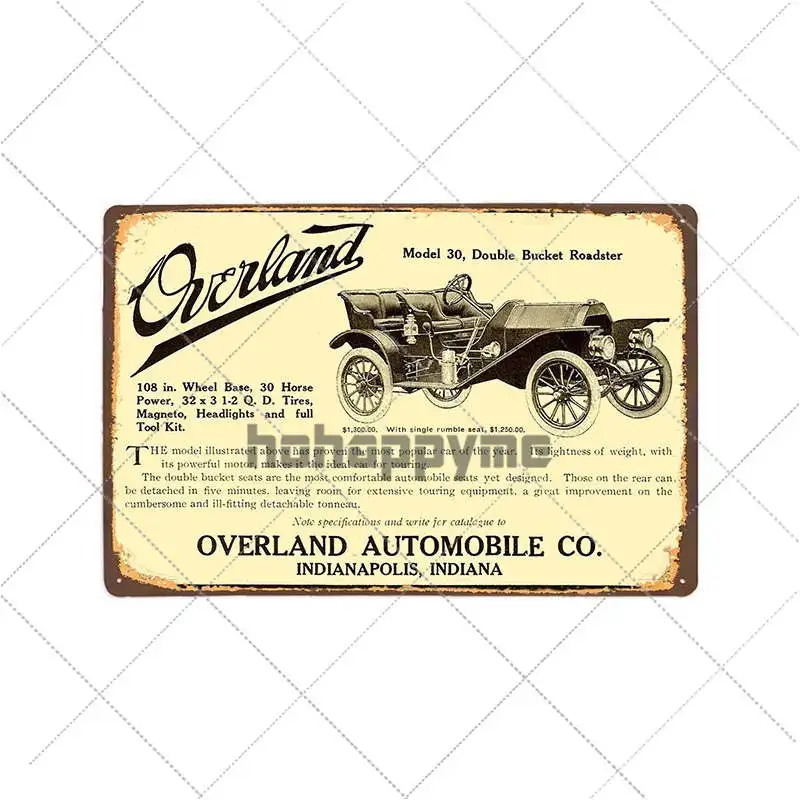 Targa in metallo vintage per garage e decorazioni da parete