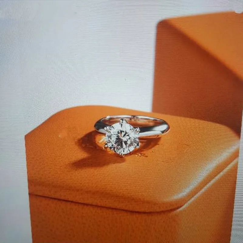 Solitaire ring Real 925 Sterling silver 1ct AAAAA Sona cz Engagement Wedding Band Rings for women silver ring,wedding rings,silver rings
