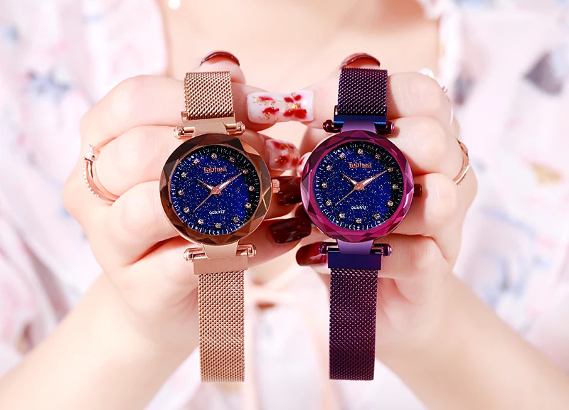 Звездное небо женские наручные часы для женщин кварцевые магнитные женские часы-браслет Роскошные светящиеся relogio feminino reloj mujer