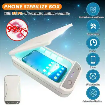 

Ultraviolet Light Sterilizer Disinfection Storage Box Multifunctional Mobile Phone USB Charger Mask Nail Sterilization Box