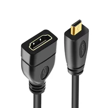 6 Inch Micro HDMI-compatible Cable Male To HD Female Adapter Convertor 15cm Micro-HDMI to HDMI-compatible Extension Cable