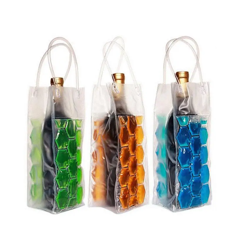 Cooler Bag Drink Cooler Wine Cooler Sleeve Beer Bottle Cooler Beer Cooler Portable Liquor Ice-cold Tool Rapid Wine Bottle Freezer Bag PVC Chilling Cooler Ice Bag Beer Cooling Gel Holder Carrier