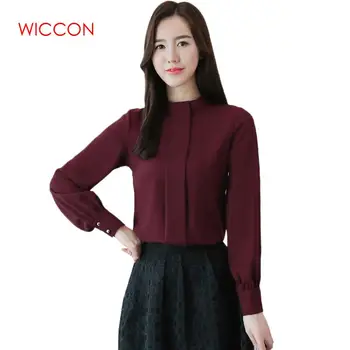 

New Spring Autumn Tops Women Fashion Ladies Long Sleeve Shirts Casual Chiffon Blouse Work Wear OfficeElegant Blusas Femininas