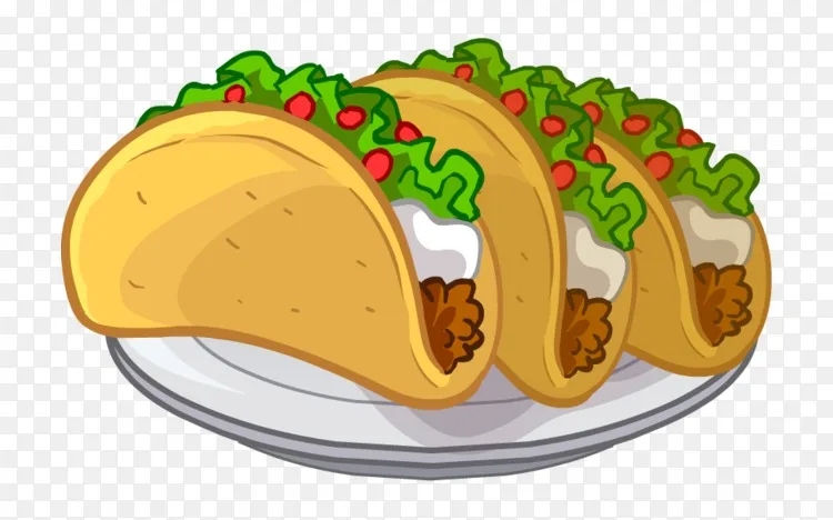 墨西哥塔可美食,早餐剪贴画-墨西哥玉米饼泡芙食品png