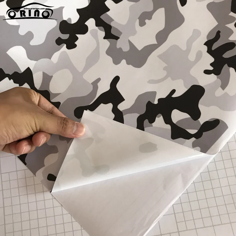 10/20/30/40/50x152cm Black White Camo Vinyl Film Arctic Camouflage Vinyl  Car Wrap Air Bubble Free Camo Vehicle Wraps Stickers - AliExpress