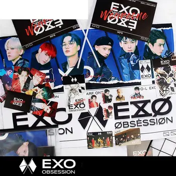 

High Quality EXO 6th Album [OBSESSION] CD+Book+Card+Lyric+F.Poster(On Pack)+P.Slide+F.Poster