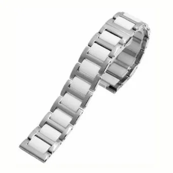 silver white 14 мм 16 мм 18 мм 20 мм 22 мм керамические ремешки для часов samsung gear s2 S3 ремешок для часов gear s3 ремешок для часов huawei watch gt galaxy watch - Цвет ремешка: silver white