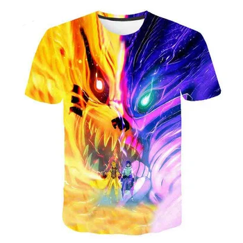 

Latest Cool Anime Pattern Tops tee kids Fashion Tee 2019 Fashion boy Tops T-shirt Summer Newest 3D Print Naruto Printing T-shirt