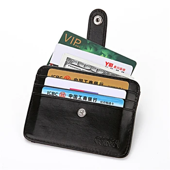 

Creative Wallet Card Case Wallet Multifunctional Fashion Zip Buckle Coin Purse Small Card Case Black
