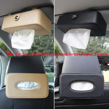 

Leather Tissue Box Holder For Car Tissue Box Car Sun Visor Hanging Tissue Box Car Paper Towel Napkin Tissue Holder Paper Towel