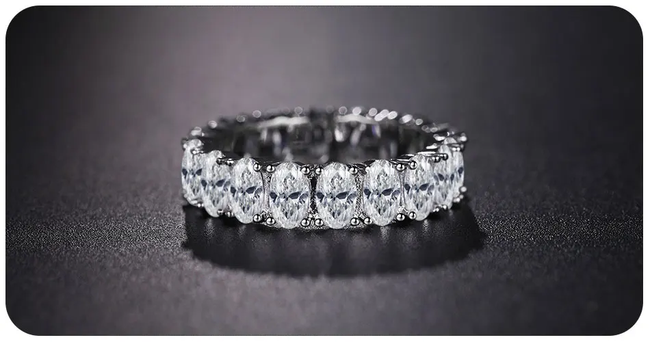 UMODE, серебряные кольца вечности для женщин, роскошные обручальные кольца с кубическим цирконием, женские кольца для пар, модные ювелирные изделия UR0580A
