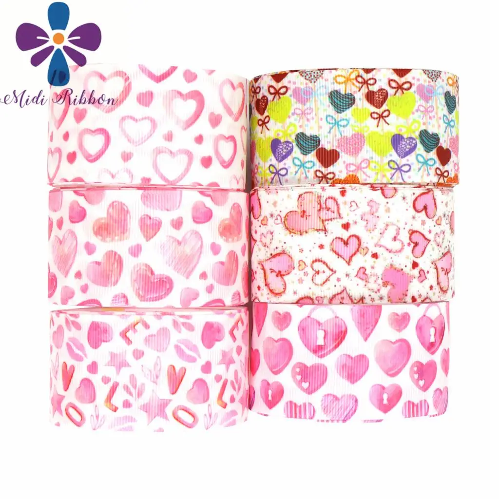 16 мм-75 мм корсажная лента с принтом в виде сердца надписью Happy Valentine сделай сам