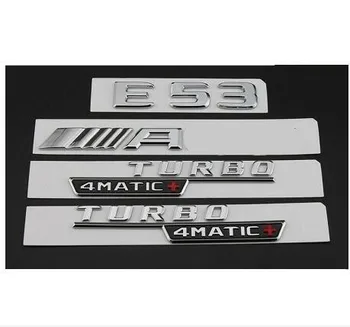 

Chrome FOR E53 FOR AMG TURBO 4MATIC+ Trunk Fender Badges Emblems for Mercedes