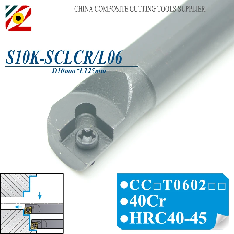 95 Deg S10K SCLCR06 SCLCL06 CNC Lathe Cutter CCMT060202 CCMT060204 Carbide Inserts Tool Holder Spiral Boring Bar