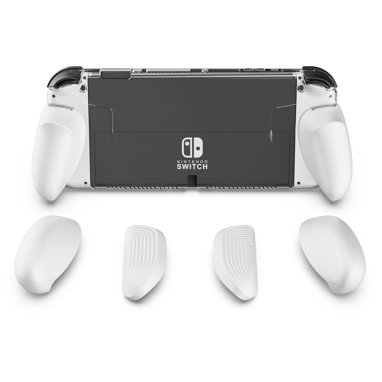 Прозрачный защитный чехол с заменяемыми рукоятками для Nintendo Switch OLED | Электроника