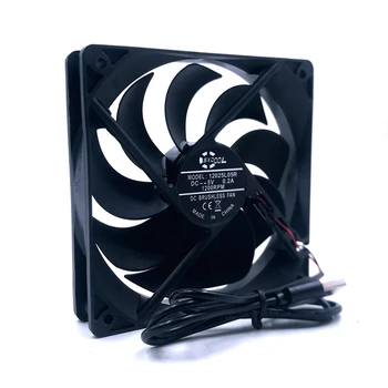 

1pcs New DC 5V Fan USB 1200rpm 120mm 120x120x25mm 12025S Cooler Motor Brushless Cooling Fan 120mm 5V USB cooling fan